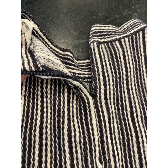 Madewell Navy/White Stripe hi-low tank. Mockneck, 100% Cotton SM - Picture 5 of 8